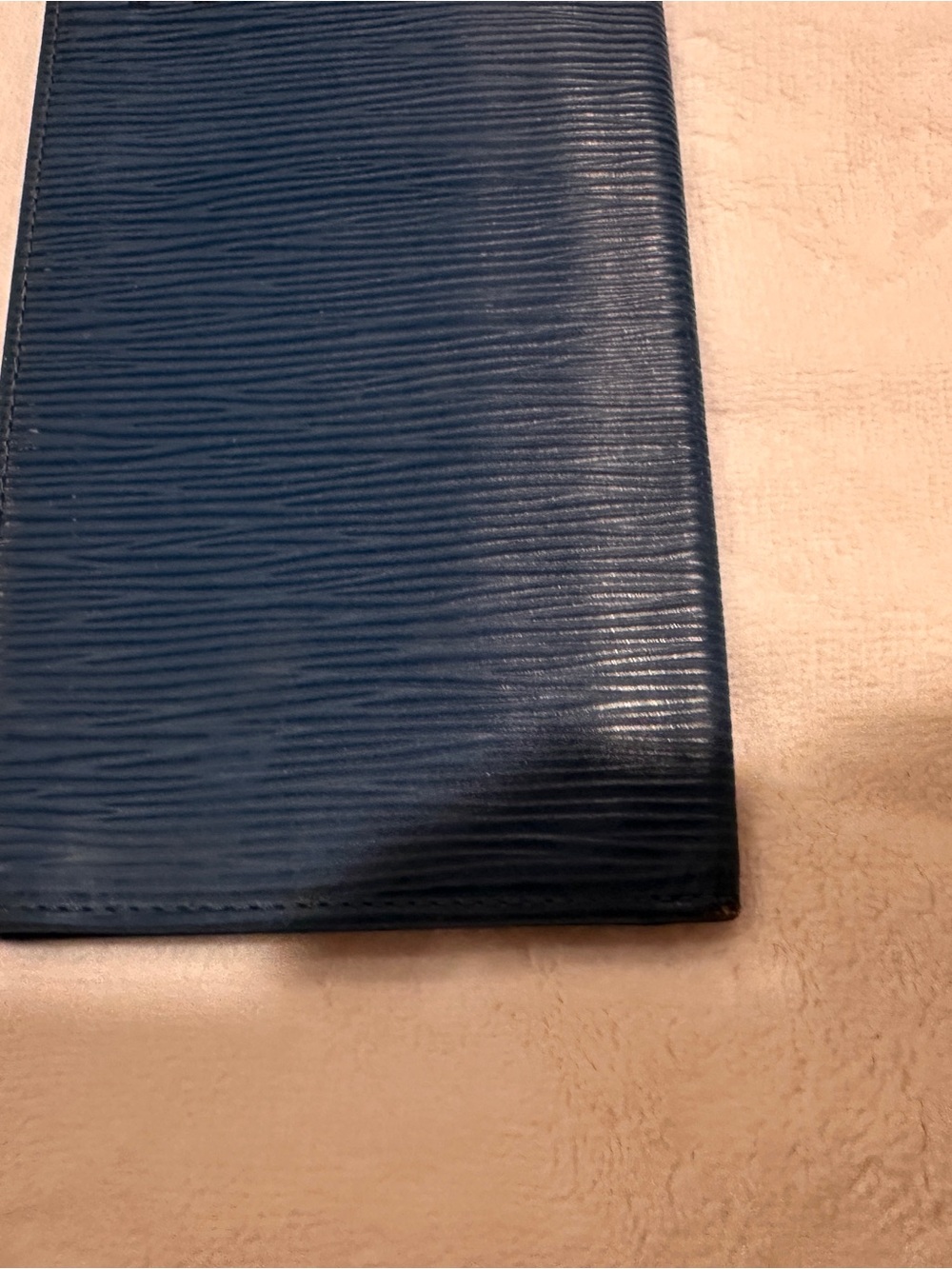 Louis Vuitton Blue Epi Leather Long Wallet with Embossed LV - Picture 2 of 8
